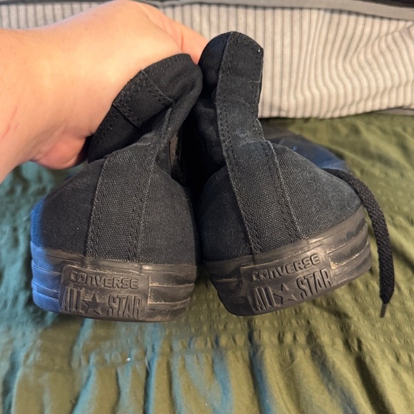 Converse All Black Canvas High-Tops - Picture 5 of 6
